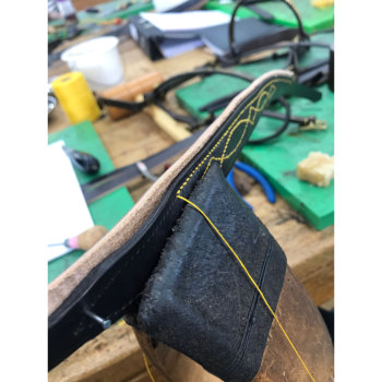 An example of hand stitching